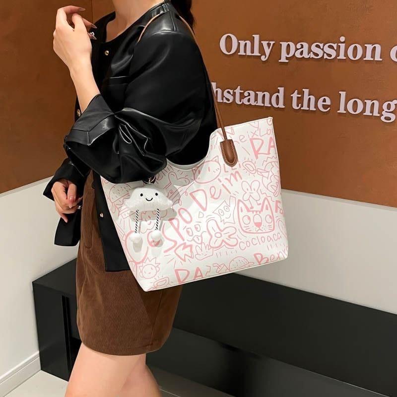 Girly Tote Bag with Labubu