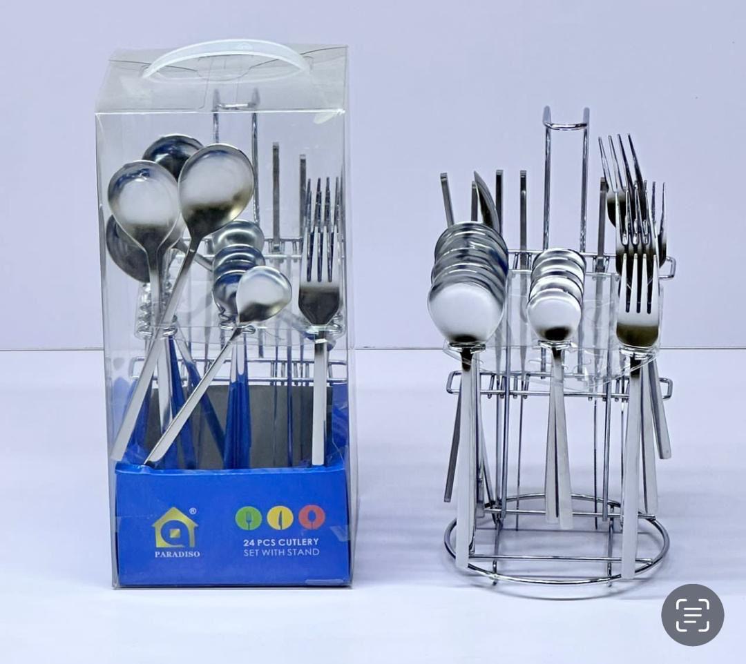 24 PCS Quality Silver Cutlery Set