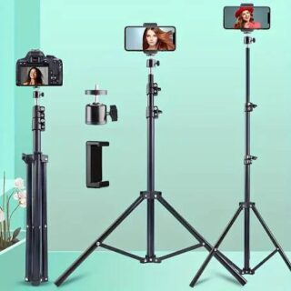 Adjustable Height Tripod Stand + PTZ Ball Head + Mobile Phone Holder 📱🎥✨
