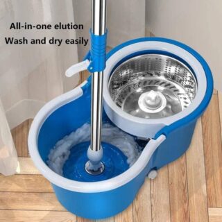 360° Spinning Mop with Stainless Steel Inner – Fast, Easy & Hygienic Cleaning