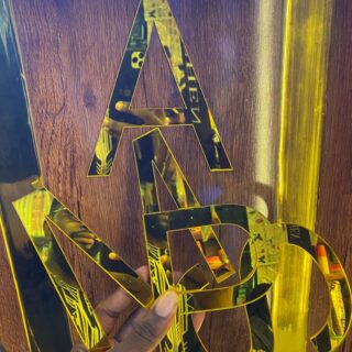 🔤 6-Inch Golden Acrylic Alphabet Letters