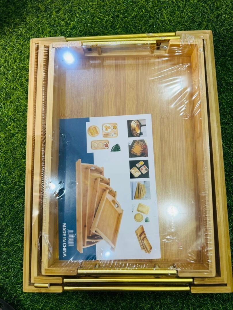 3in1 Quality Bamboo Tray Set