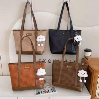 Quality Designer Leather Tote Bag with Labubu