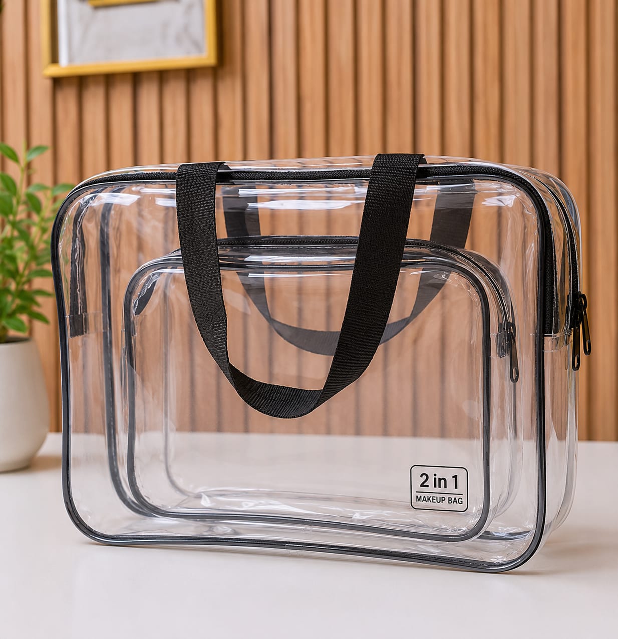 2in1 Transparent Makeup Bag