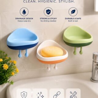 Wall Soap Holder & Double Hook Hanger 🧼