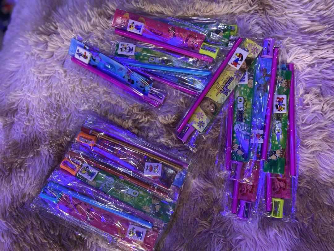 Pencil pack for souvenir (pencil, ruler, eraser, sharpener)