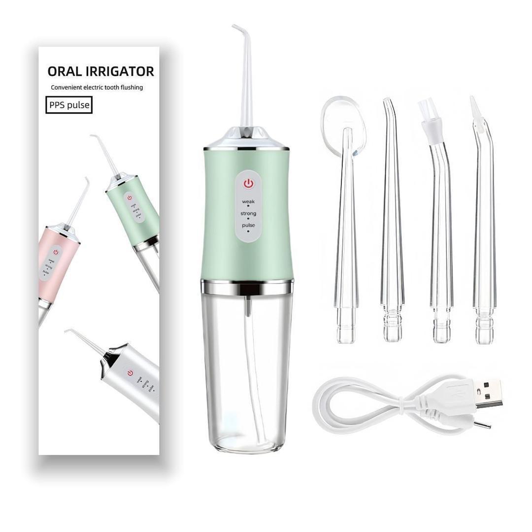Portable Oral Irrigator Water Flosser with 4 Nozzles