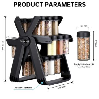 Rotary Multipurpose Spice Rack With Stand