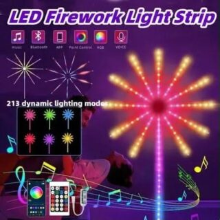 LED Intelligent Sound-Syncing Fireworks Light