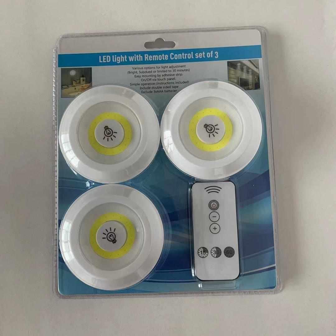 LED Light With Remote Control (Set of 3) 💡