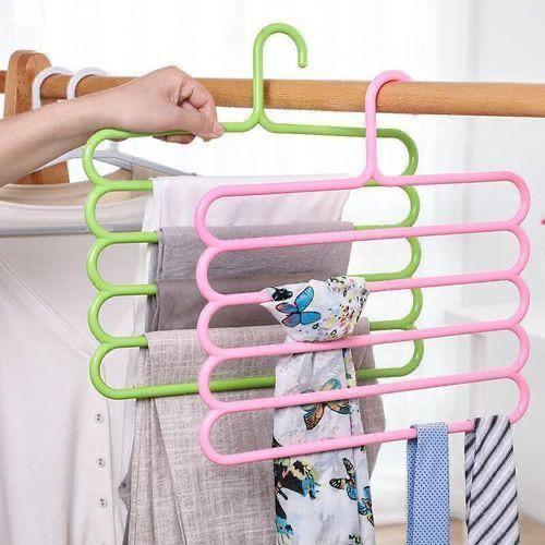 Space Saving 5-Layer Non-Slip Tie & Scarf Multipurpose Hanger