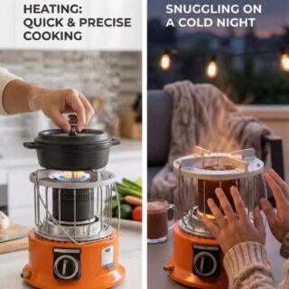 Portable 2-in-1 LPG Gas Heater & Cooking Stove 🔥