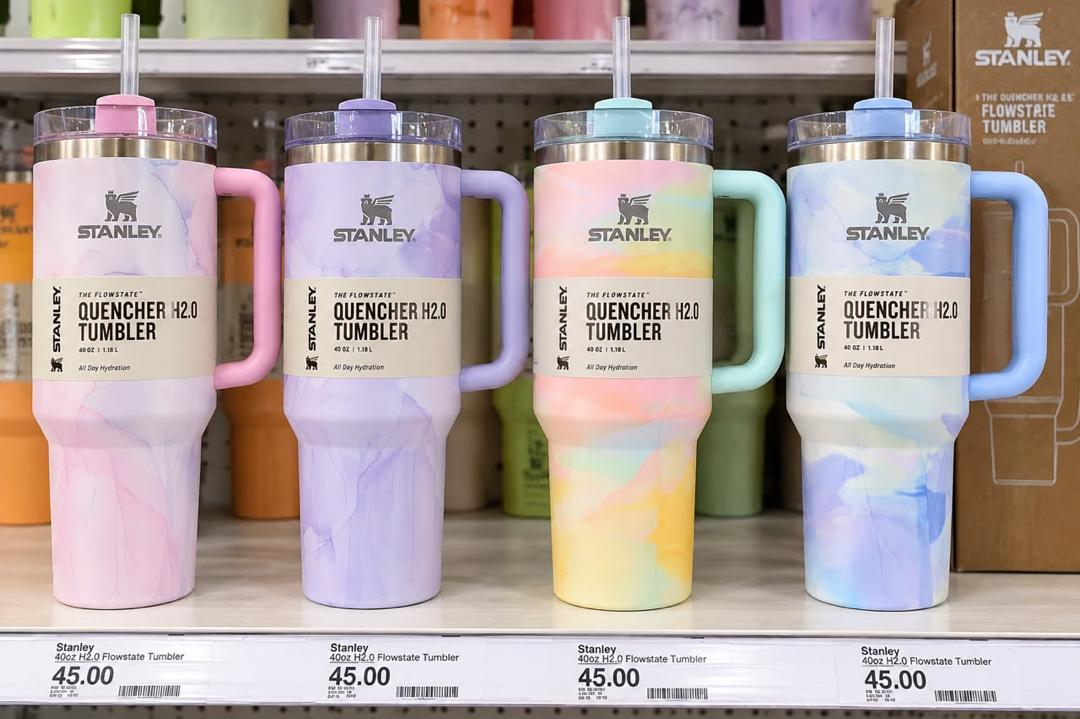 Original Rainbow 🌈 Design Stanley Quencher H2.0 FlowState (40oz / 1.18L) 🥤✨